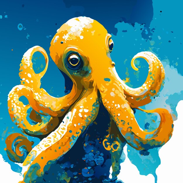 Colorful Octopus vector