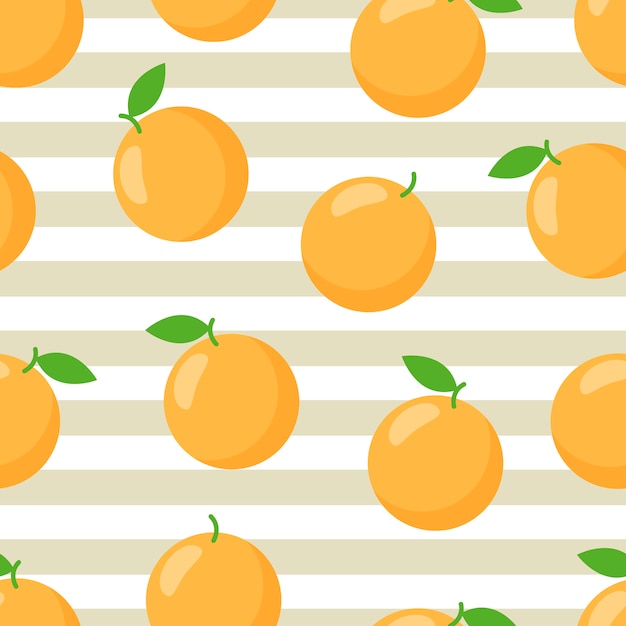 Colorful orange tropical print. Trendy print.