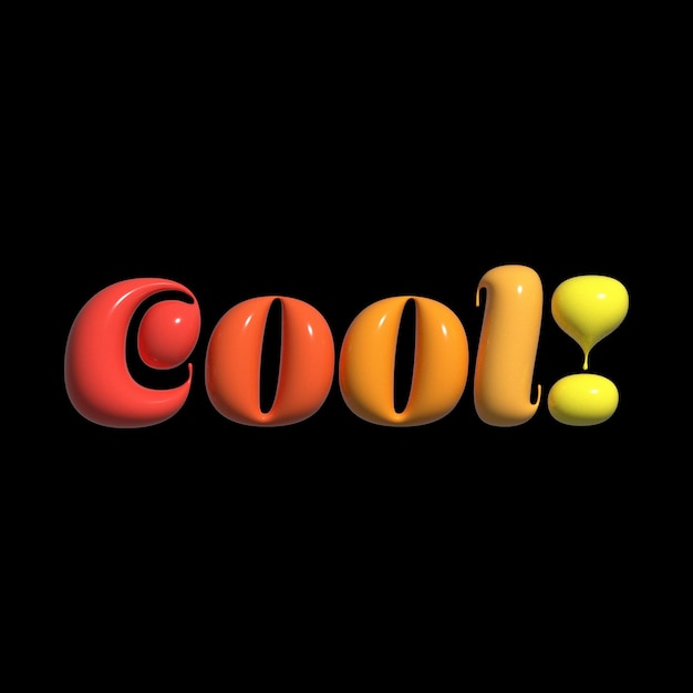 A colorful orange and yellow logo that says cool!