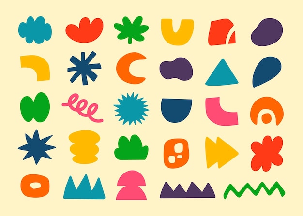 Colorful organic abstract shape vector