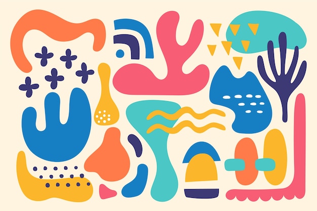 colorful organic shapes background