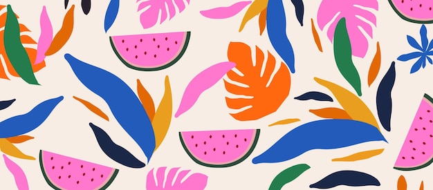 Colorful organic shapes seamless pattern