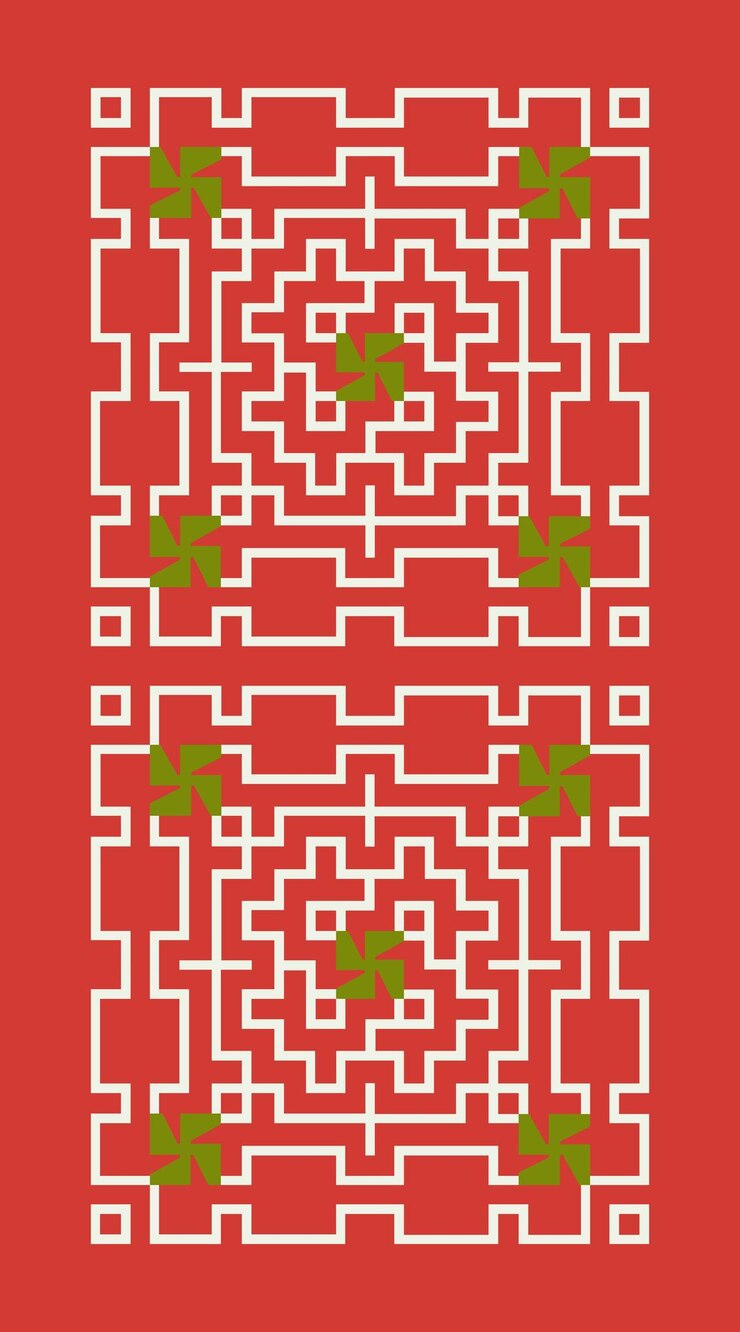 Vector colorful ornament pamirian tajik panel with badakhshan motives