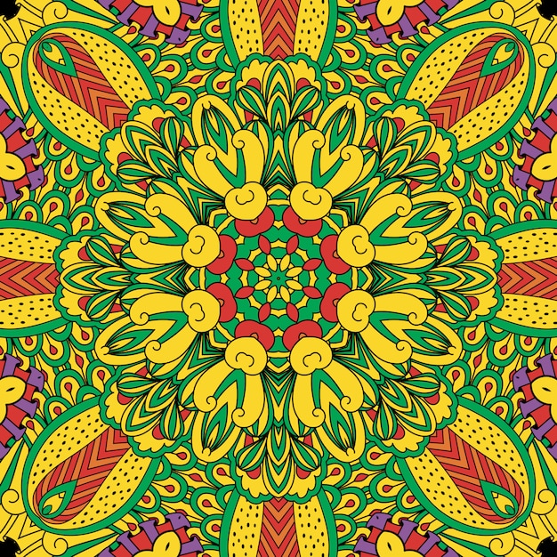 Colorful ornamental mandala