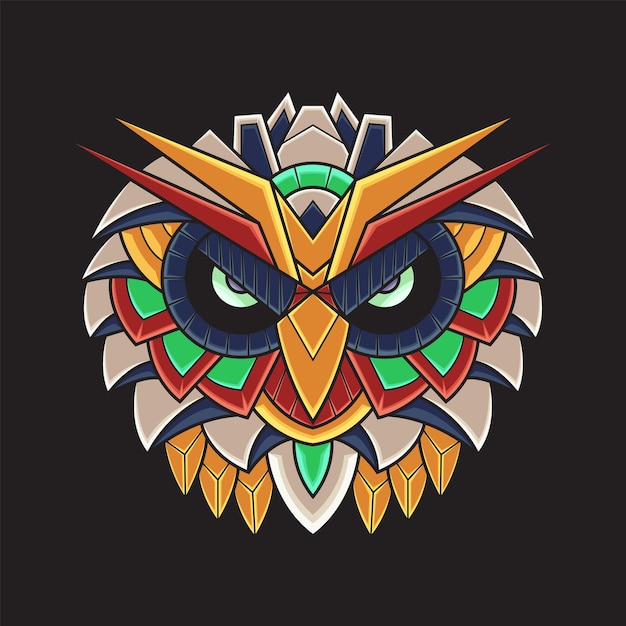 colorful owl illustration