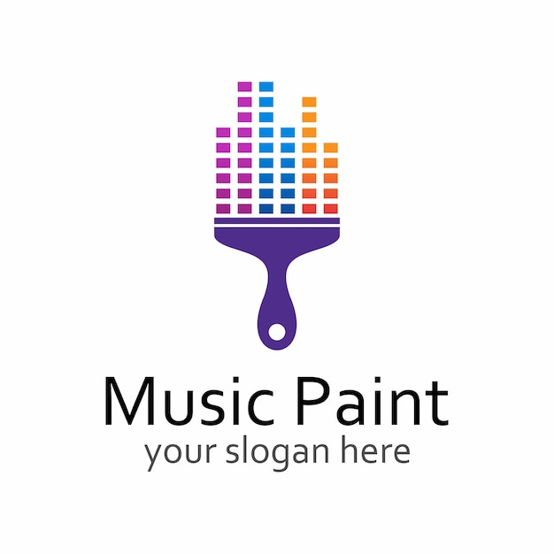 Vector a colorful paint painting that says music your paint on it