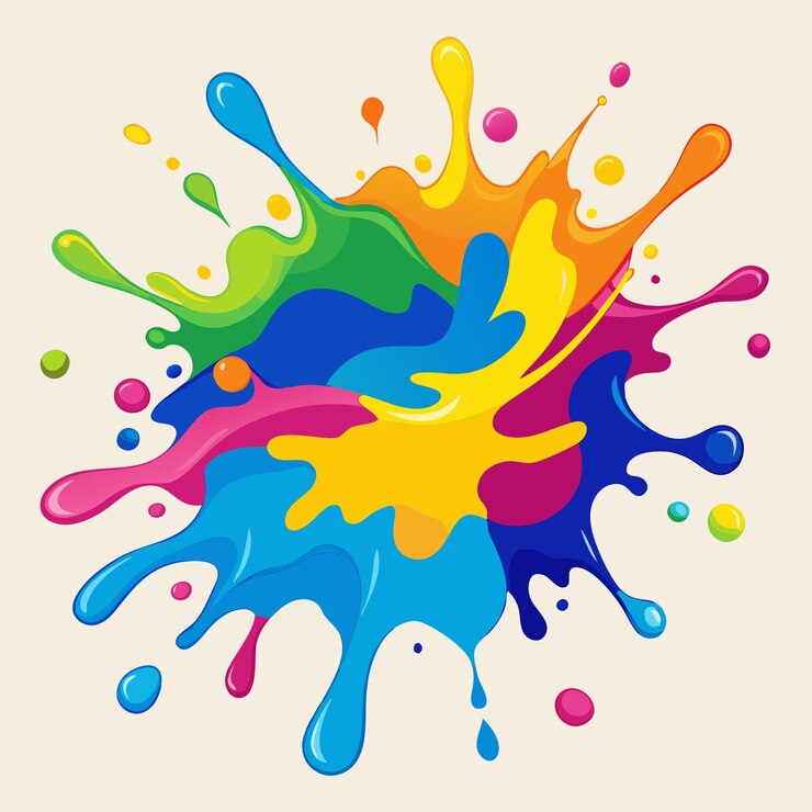 Vector colorful paint splash