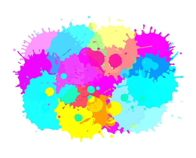 Vettore colorful paint splashes background