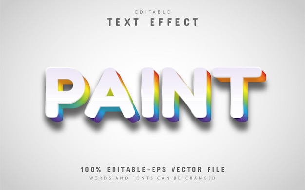 Colorful paint text effect editable