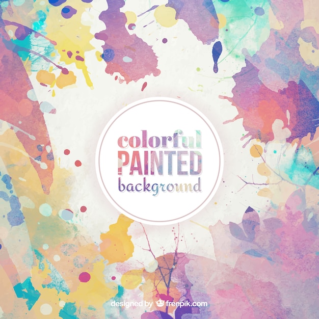 Vector colorful painted background