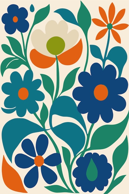 色とりどりの花の彩った絵画