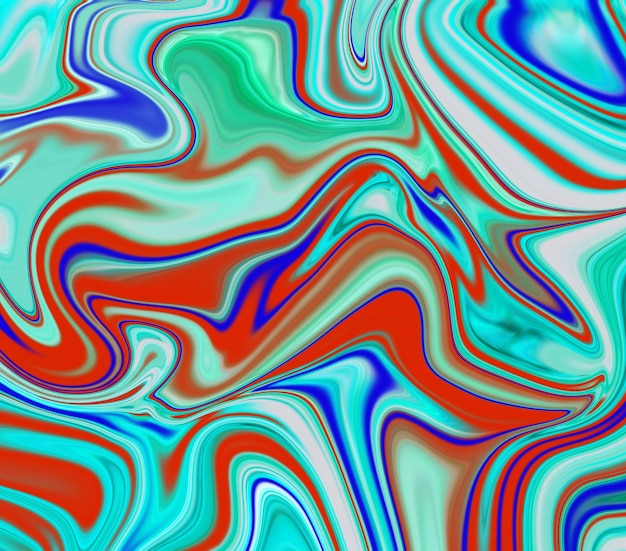 Vector a colorful painting with a red blue and green swirls