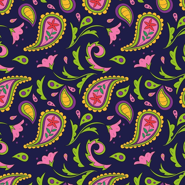 Colorful paisley pattern