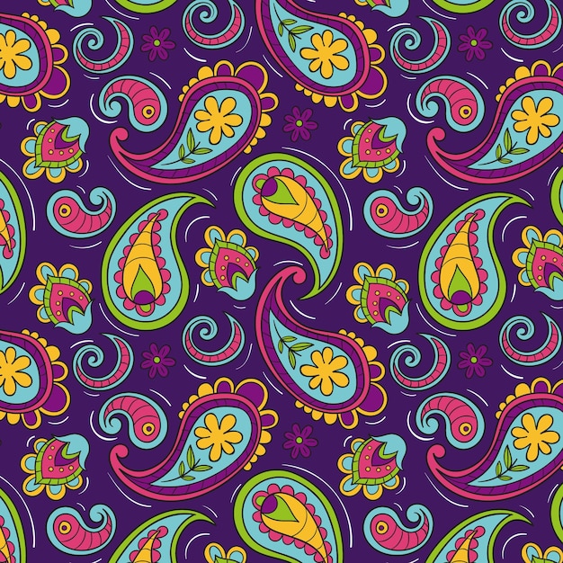 Colorful paisley pattern