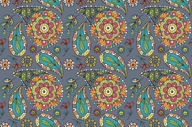 Colorful paisley pattern