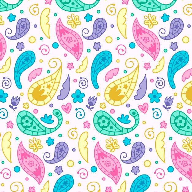 Colorful paisley pattern