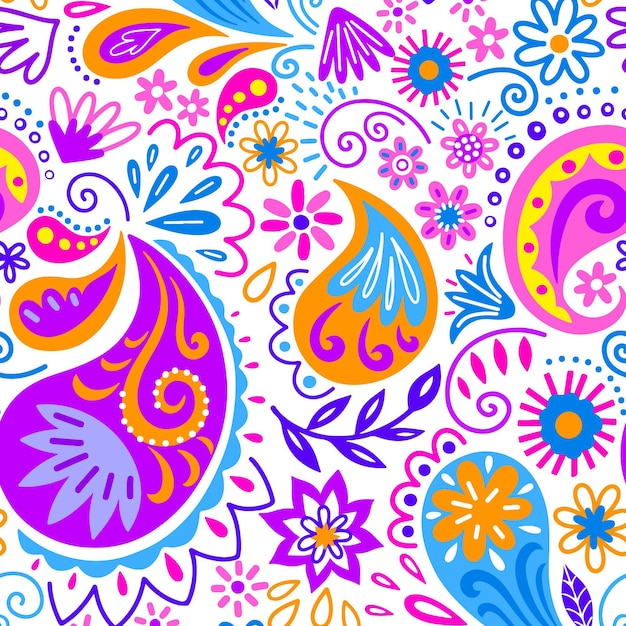 Colorful paisley pattern