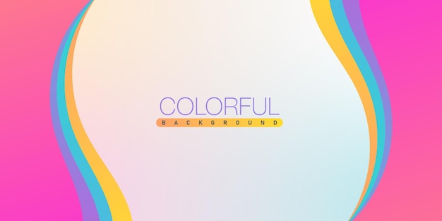 Colorful paper cut abstract background design