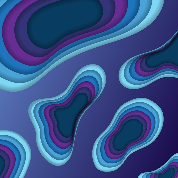 Vector colorful paper cut style decorative 2
