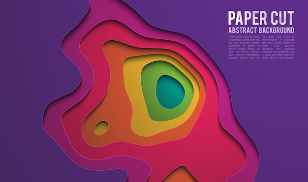 다채로운 종이 컷아웃 종이 컷 배너 개념 종이는 파란색 3d 추상적 인 배경에서 카드 포스터 브로셔 전단지 디자인에 대한 파란색 그라데이션을 새깁니다.