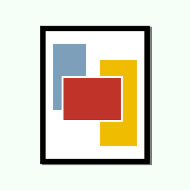 красочный бумажный прямоугольник геометрические формы модернизм эстетический плакат брутализм абстрактные макеты