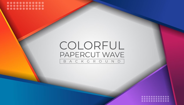 Colorful Papercut Background