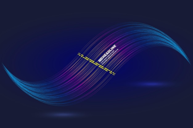 Linee di particelle colorate sfondo di big data della tecnologia internet