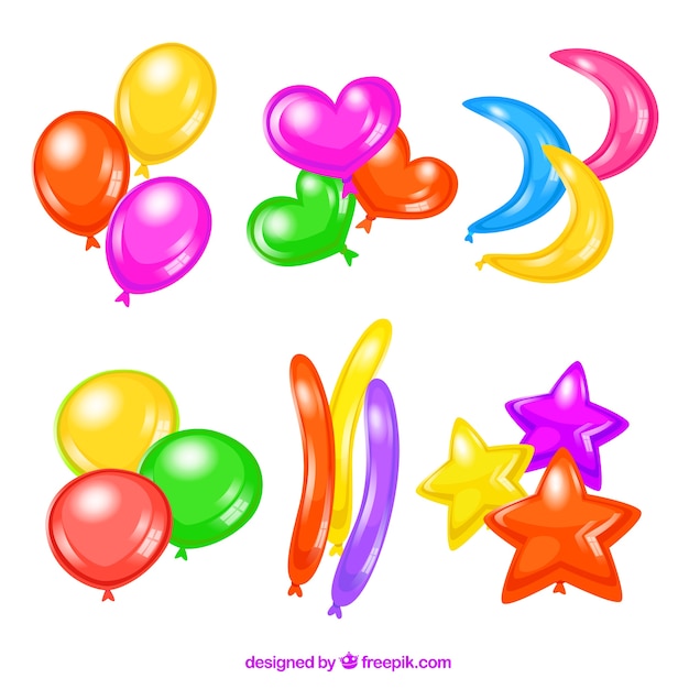 Vector colorful party balloons