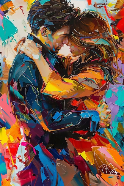 Vector colorful passion flow love expresive by franz bischoff and josef kote