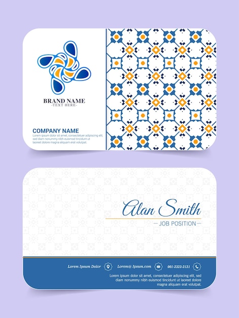 Colorful pattern business card design