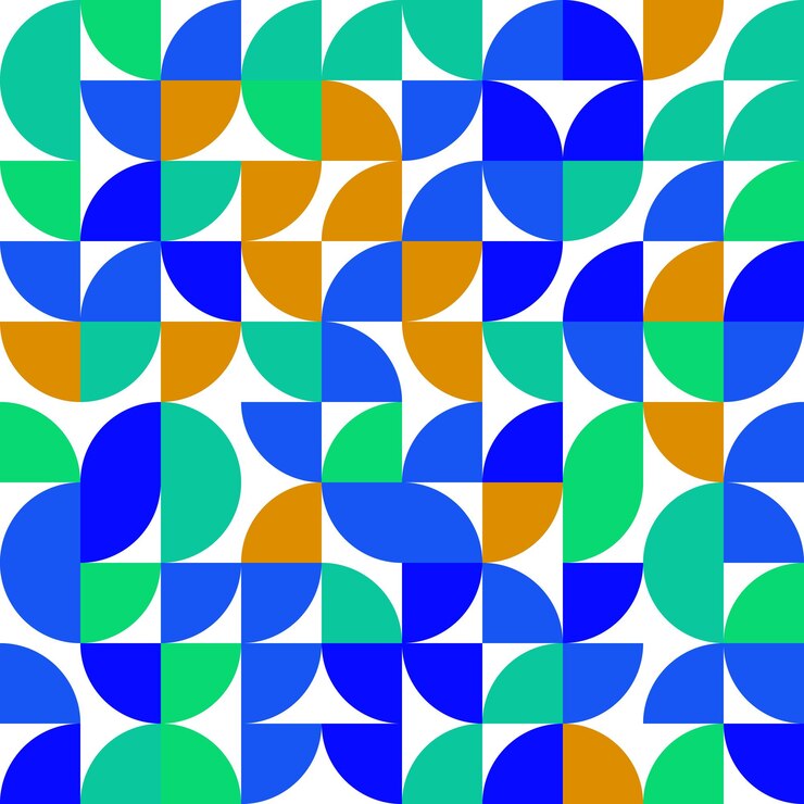 Vector a colorful pattern with circles and the blue and yellow circles