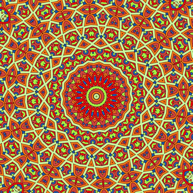 A colorful pattern with a circular pattern