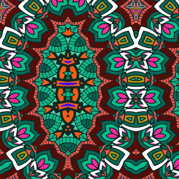 A colorful pattern with a floral design