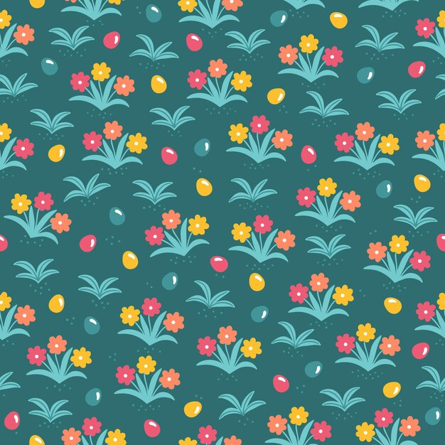 Vector a colorful pattern with flowers and butterflies