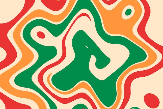 Vector a colorful pattern with a green and orange swirls