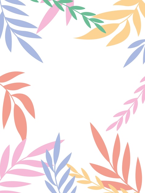 A colorful pattern with leaves and the word palm on it.