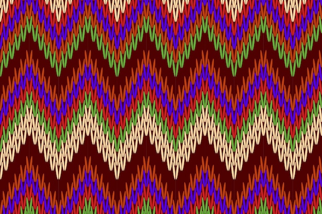 A colorful pattern with zigzag lines.