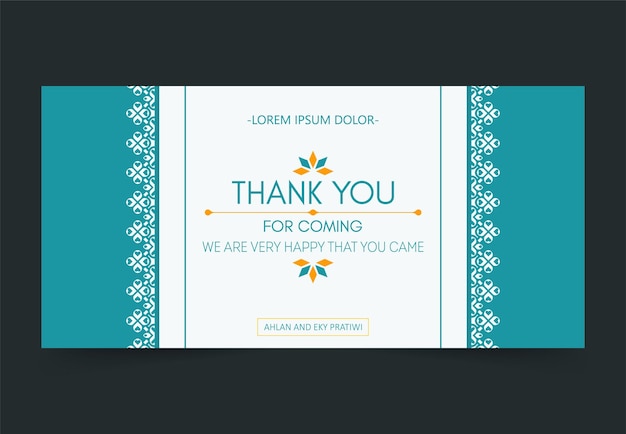 Colorful patterned wedding thank you cards