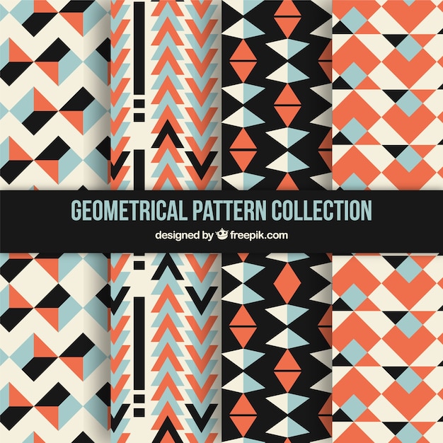 Colorful patterns with geometric shapes