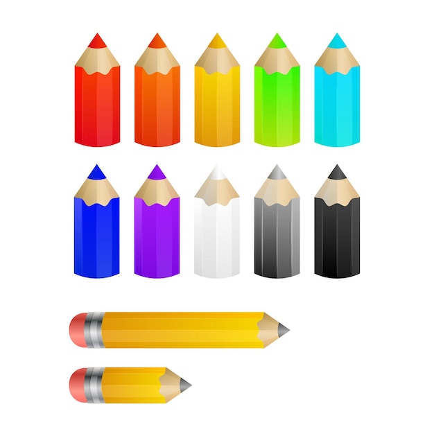 Color pencils for kids and creativity Royalty Free Vector