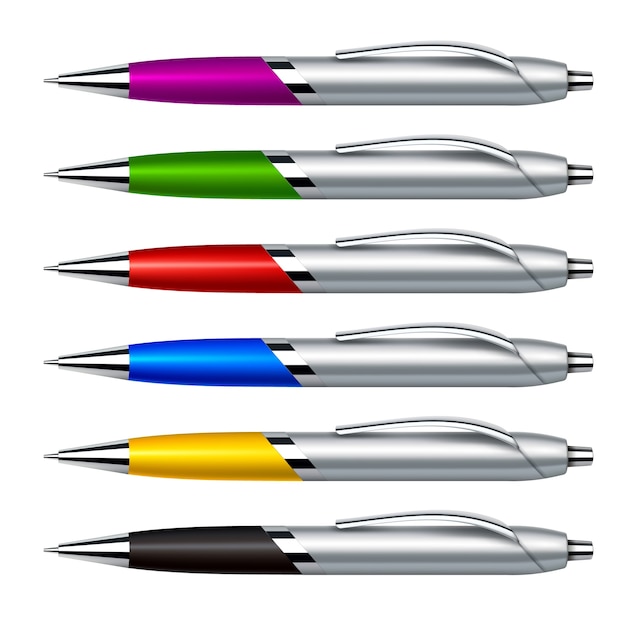 Vector colorful pens collection