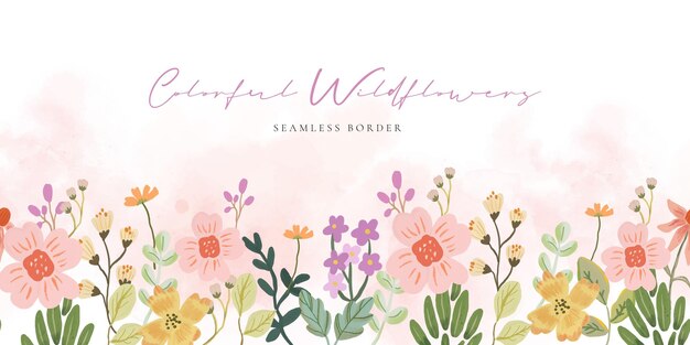 Vector colorful pink and red floral wedding invitation