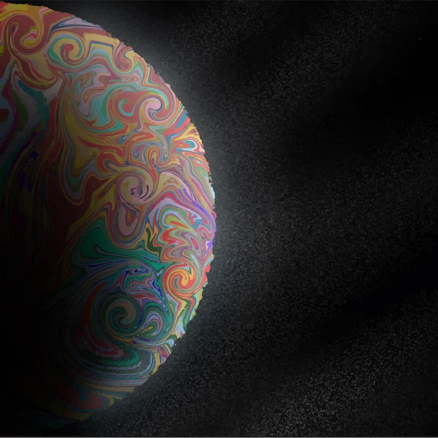 Vector colorful planet abstract background