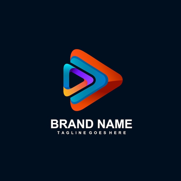 Colorful play logo design