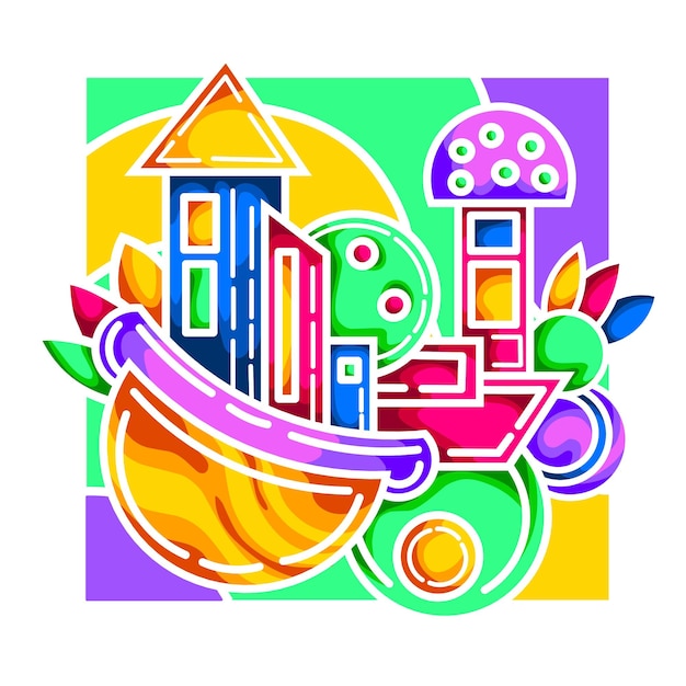 Colorful playground vector illustration design