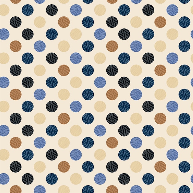 Colorful polka dot pattern vintage style