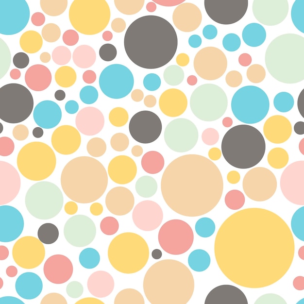 colorful polka dot seamless geometric pattern vector wallpaper