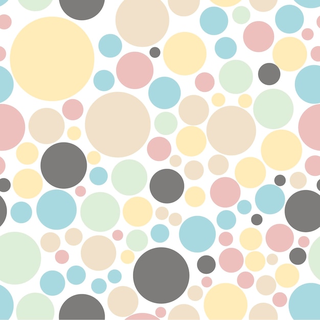 colorful polka dot seamless geometric pattern vector wallpaper