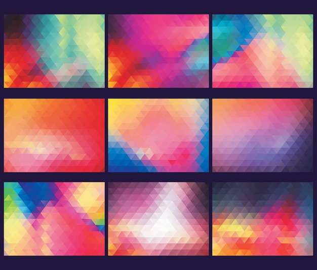 Colorful polygonal abstract background