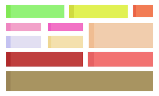 Colorful post sticky note collection set. Vector illustration.